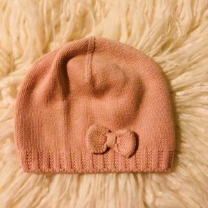 Newborn Baby (2-6M) Girl’s Pink Hat w/ Bow🎀